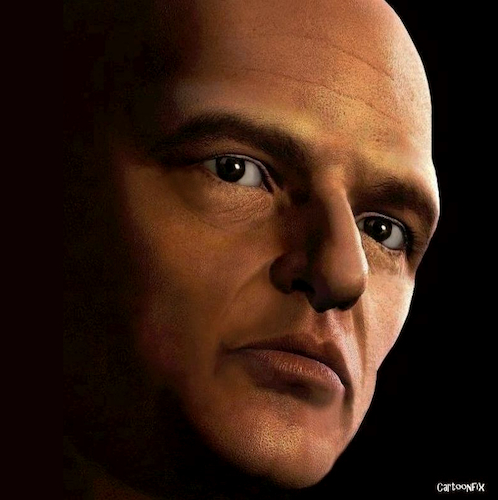 Cartoon: Marlon Brando (medium) by Cartoonfix tagged marlon,brando,walter,kurtz,apokalypse,now