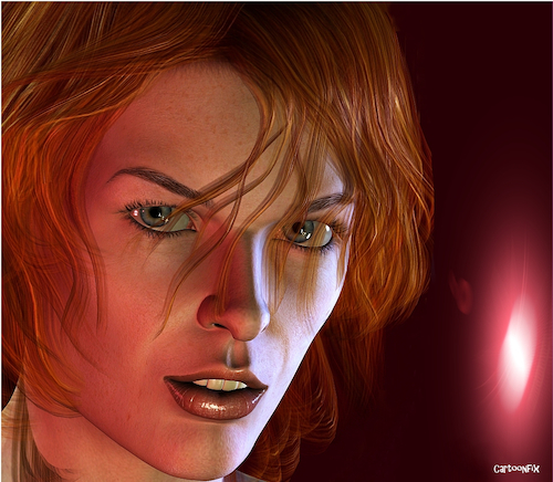 Cartoon: Mila Jovovich (medium) by Cartoonfix tagged mila,jovovich