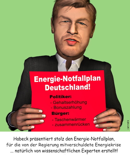 Cartoon: Notfallplan Deutschland (medium) by Cartoonfix tagged politik,ampel,regierung,energie,krise,gas,strom