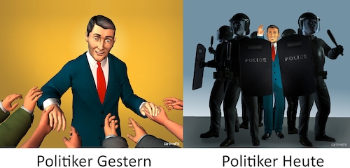 Cartoon: Politiker Gestern und Heute (medium) by Cartoonfix tagged politiker,gestern,und,heute
