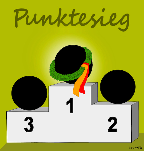 Cartoon: Punktesieg (medium) by Cartoonfix tagged wortspiel,punktesieg,sport