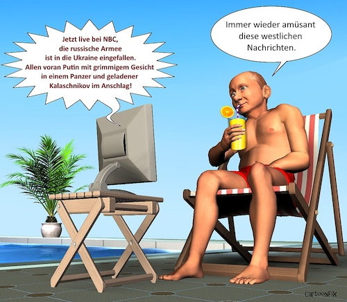 Cartoon: Relax (medium) by Cartoonfix tagged putin,usa,europa,ukraine,konflikt,spannungen,propaganda