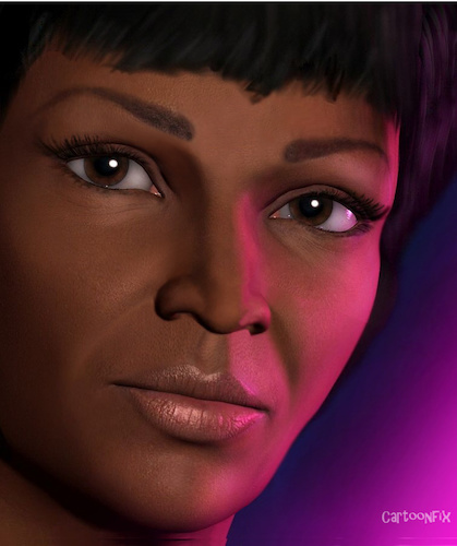 Cartoon: Uhura - Nichelle Nichols (medium) by Cartoonfix tagged uhura,nichelle,nichols,star,trek,raumschiff,enterprise