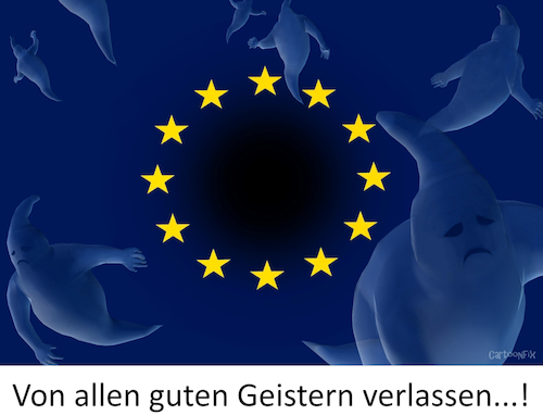 Cartoon: Von alle guten Geistern... (medium) by Cartoonfix tagged eu,politik,russland,ukraine,konflikt,ezb,inflation