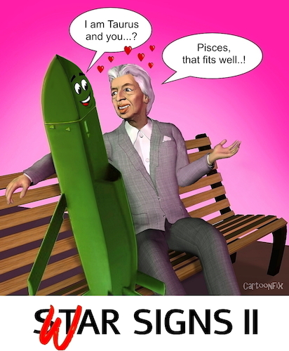 Cartoon: WAR SIGNS 2 (medium) by Cartoonfix tagged strack,zimmermann,taurus,lieferung,waffenlieferungen