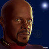 Cartoon: Avery Brooks (small) by Cartoonfix tagged avery,brooks,ben,sisko,star,trek,deep,space,nine