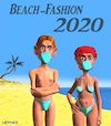 Cartoon: Beach-Fashion 2020 (small) by Cartoonfix tagged corona,bademode,beach,fashion,mundschutz