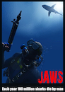 Cartoon: JAWS (small) by Cartoonfix tagged jaws,haie,tauchsport,jagd,auf