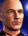 Cartoon: Patrick Stewart (small) by Cartoonfix tagged patrick,stewart,jean,luc,picard,raumschiff,enterprise