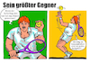 Cartoon: Sein größter Gegner (small) by Cartoonfix tagged tennis sport ball selbstüberschätzung karma philosophy narzissmus eitel