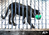 Cartoon: Der Panther (small) by jakpet tagged corona,ausgangssperre,lockdown,mundschutz