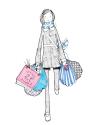 Cartoon: compras (small) by agataraczynska tagged illustration,girl,character