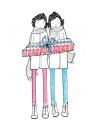 Cartoon: primas malditas (small) by agataraczynska tagged character,illustration,children,kids,girls,comic