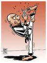 Cartoon: karate chas! (small) by Wadalupe tagged karate,artes,marciales,kung,fu,deporte,salud,asepcia,pirueta