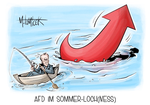 Cartoon: AfD im Sommer-Loch-Ness (medium) by Mirco Tomicek tagged afd,deutschlandtrend,höhenflug,umfrage,umfragewerte,alternative,für,deutschland,europawahl,parteitag,wahlversammlung,regierung,regierungsbeteiligung,wahlen,wahl,friedrich,merz,loch,ness,sommerloch,cartoon,karikatur,pressekarikatur,mirco,tomicek,afd,deutschlandtrend,höhenflug,umfrage,umfragewerte,alternative,für,deutschland,europawahl,parteitag,wahlversammlung,regierung,regierungsbeteiligung,wahlen,wahl,friedrich,merz,loch,ness,sommerloch,cartoon,karikatur,pressekarikatur,mirco,tomicek