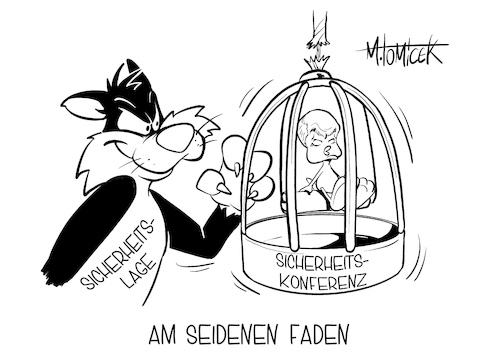 Am seidenen Faden