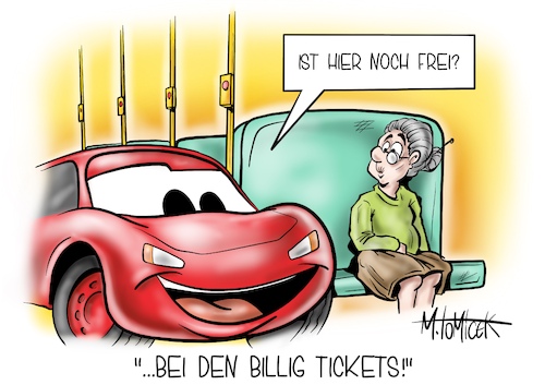 ...bei den billig Tickets