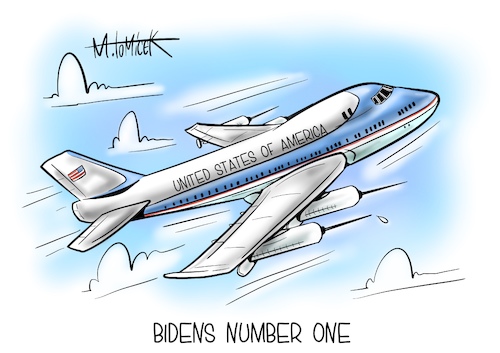 Cartoon: Bidens Number One (medium) by Mirco Tomicek tagged usa,us,amerika,präsident,president,joe,biden,impfgruppe,impfung,impfstoff,geimpft,impfungen,erwachsene,impfversprechen,impfstrategie,impfplan,mai,konjunkturpaket,konjunktur,paket,corona,hilfe,hilfspaket,covid19,virus,pandemie,lockdown,air,force,one,cartoon,karikatur,pressekarikatur,mirco,tomicek,usa,us,amerika,präsident,president,joe,biden,impfgruppe,impfung,impfstoff,geimpft,impfungen,erwachsene,impfversprechen,impfstrategie,impfplan,mai,konjunkturpaket,konjunktur,paket,corona,hilfe,hilfspaket,covid19,virus,pandemie,lockdown,air,force,one,cartoon,karikatur,pressekarikatur,mirco,tomicek