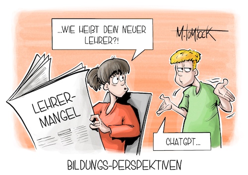 Cartoon: Bildungs-Perspektiven (medium) by Mirco Tomicek tagged lehrer,lehrerinnen,lehrermangel,mangel,lehramt,schule,schulen,schüler,schülerinnen,personal,personaldeckel,lehramtsausbildung,bildung,ki,chatgpt,karikatur,pressekarikatur,cartoon,mirco,tomicek,lehrer,lehrerinnen,lehrermangel,mangel,lehramt,schule,schulen,schüler,schülerinnen,personal,personaldeckel,lehramtsausbildung,bildung,ki,chatgpt,karikatur,pressekarikatur,cartoon,mirco,tomicek