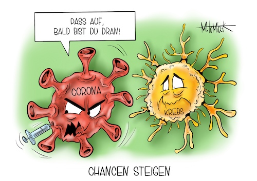 Cartoon: Chancen steigen (medium) by Mirco Tomicek tagged impfstoff,corona,covid19,virus,viren,krebs,coronakrise,pandemie,lockdown,impfstoffe,impfung,impfungen,spritze,antivirus,cartoon,karikatur,pressekarikatur,mirco,tomicek,impfstoff,corona,covid19,virus,viren,krebs,coronakrise,pandemie,lockdown,impfstoffe,impfung,impfungen,spritze,antivirus,cartoon,karikatur,pressekarikatur,mirco,tomicek