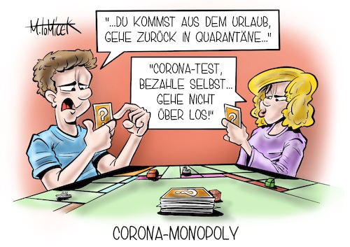 Cartoon: Corona-Monopoly (medium) by Mirco Tomicek tagged corona,virus,einreise,einreiseregeln,reiseregeln,einreisende,reisende,verschärfung,verschärfen,regeln,reise,urlaub,urlauber,sommerferien,sommer,ferien,sommerurlaub,quarantäne,impfung,geimpfte,genesen,testpflicht,testen,test,markus,söder,csu,schnelltest,selber,zahlen,bezahlen,steuer,monopoly,cartoon,karikatur,pressekarikatur,mirco,tomicek,corona,virus,einreise,einreiseregeln,reiseregeln,einreisende,reisende,verschärfung,verschärfen,regeln,reise,urlaub,urlauber,sommerferien,sommer,ferien,sommerurlaub,quarantäne,impfung,geimpfte,genesen,testpflicht,testen,test,markus,söder,csu,schnelltest,selber,zahlen,bezahlen,steuer,monopoly,cartoon,karikatur,pressekarikatur,mirco,tomicek