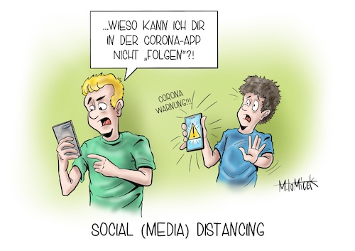 Cartoon: Corona App (medium) by Mirco Tomicek tagged covid19,corona,app,smartphone,virus,social,media,distancing,digital,tracking,deutschland,tomicek,karikatur,cartoon,warnung,sicherheit,schutz,covid19,corona,app,smartphone,virus,social,media,distancing,digital,tracking,deutschland,tomicek,karikatur,cartoon,warnung,sicherheit,schutz