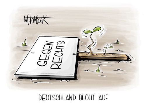 Cartoon: Deutschland blüht auf (medium) by Mirco Tomicek tagged deutschland,protest,proteste,gegen,rechts,rechtsextremismus,demos,demonstrieren,demonstranten,demonstartionen,afd,karikatur,pressekarikatur,cartoon,mirco,tomicek,deutschland,protest,proteste,gegen,rechts,rechtsextremismus,demos,demonstrieren,demonstranten,demonstartionen,afd,karikatur,pressekarikatur,cartoon,mirco,tomicek