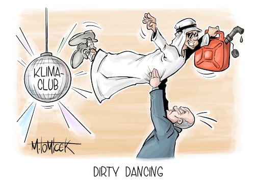 Cartoon: Dirty Dancing (medium) by Mirco Tomicek tagged klimaclub,olaf,scholz,dubai,cop28,cop,28,klima,klimagipfel,weltklimagipfel,klimaschutz,club,klub,dirty,dancing,cartoon,karikatur,pressekarikatur,mirco,tomicek,klimaclub,olaf,scholz,dubai,cop28,cop,28,klima,klimagipfel,weltklimagipfel,klimaschutz,club,klub,dirty,dancing,cartoon,karikatur,pressekarikatur,mirco,tomicek