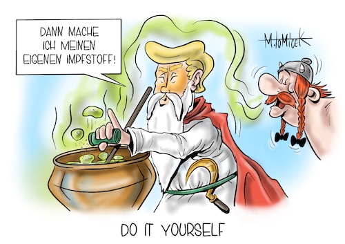 Cartoon: Do it yourself (medium) by Mirco Tomicek tagged donald,trump,us,president,präsident,usa,amerika,gesundheitsbehörde,corona,covid19,impfstoff,impfung,seuchenzentren,cdc,robert,redfield,virus,erkrankung,karikatur,cartoon,mirco,tomicek,donald,trump,us,president,präsident,usa,amerika,gesundheitsbehörde,corona,covid19,impfstoff,impfung,seuchenzentren,cdc,robert,redfield,virus,erkrankung,karikatur,cartoon,mirco,tomicek