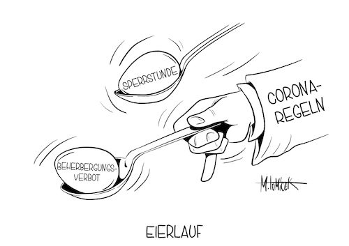 Cartoon: Eierlauf (medium) by Mirco Tomicek tagged beherbergungsverbot,beherbergung,bayern,csu,corona,hotspots,risiko,risikogebiete,gebiet,gebiete,berlin,sperrstunde,sperr,sperrung,stunde,gastwirte,gastwirt,gastronomie,geklagt,klage,gericht,gerichtsbeschluss,beschluss,eier,covid19,coronaregeln,regeln,maßnahme,maßnahmen,bund,angela,merkel,bundesländer,cartoon,karikatur,pressekarikatur,mirco,tomicek,beherbergungsverbot,beherbergung,bayern,csu,corona,hotspots,risiko,risikogebiete,gebiet,gebiete,berlin,sperrstunde,sperr,sperrung,stunde,gastwirte,gastwirt,gastronomie,geklagt,klage,gericht,gerichtsbeschluss,beschluss,eier,covid19,coronaregeln,regeln,maßnahme,maßnahmen,bund,angela,merkel,bundesländer,cartoon,karikatur,pressekarikatur,mirco,tomicek