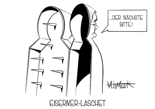 Cartoon: Eiserner-Laschet (medium) by Mirco Tomicek tagged maskenaffäre,masken,affäre,union,cdu,csu,armin,laschet,ehrenerklärung,ehren,erklärung,freitag,eisern,nüßlein,löbel,geld,verdienen,corona,krise,pandemie,vorteile,selbst,belasten,austritt,mandat,bundestag,deutschland,cartoon,karikatur,pressekarikatur,mirco,tomicek,maskenaffäre,masken,affäre,union,cdu,csu,armin,laschet,ehrenerklärung,ehren,erklärung,freitag,eisern,nüßlein,löbel,geld,verdienen,corona,krise,pandemie,vorteile,selbst,belasten,austritt,mandat,bundestag,deutschland,cartoon,karikatur,pressekarikatur,mirco,tomicek