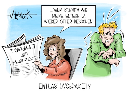 Cartoon: Entlastungspaket? (medium) by Mirco Tomicek tagged neun,euro,ticket,tickets,öpnv,nahverkehr,bus,bahn,zug,schienen,verkehr,fahrticket,fahrpreis,spritpreise,benzin,diesel,preis,preise,sprit,spritpreis,anfang,juni,hilfspaket,entlastung,entlastungspaket,cartoon,karikatur,pressekarikatur,mirco,tomicek,neun,euro,ticket,tickets,öpnv,nahverkehr,bus,bahn,zug,schienen,verkehr,fahrticket,fahrpreis,spritpreise,benzin,diesel,preis,preise,sprit,spritpreis,anfang,juni,hilfspaket,entlastung,entlastungspaket,cartoon,karikatur,pressekarikatur,mirco,tomicek