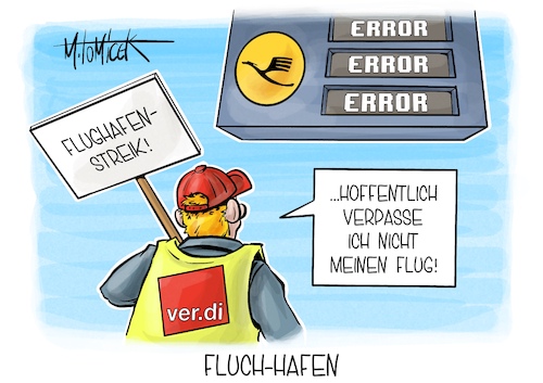 Cartoon: Fluch-Hafen (medium) by Mirco Tomicek tagged flughafen,flüge,lufthansa,hafen,flug,verdi,it,panne,computerausfall,computer,internet,glasfaser,kabel,bahn,bau,bauarbeiten,streik,streiks,bodenpersonal,gewerkschaft,tarife,tarifkonflikt,cartoon,karikatur,pressekarikatur,mirco,tomicek,flughafen,flüge,lufthansa,hafen,flug,verdi,it,panne,computerausfall,computer,internet,glasfaser,kabel,bahn,bau,bauarbeiten,streik,streiks,bodenpersonal,gewerkschaft,tarife,tarifkonflikt,cartoon,karikatur,pressekarikatur,mirco,tomicek