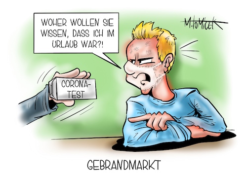 Cartoon: Gebrandmarkt (medium) by Mirco Tomicek tagged flugzeug,einreise,reise,reisen,reiserückkehrer,rückkehrer,negativer,negativtest,test,corona,coronatest,pflicht,fluggesellschaft,flughafen,flugplatz,urlaub,urlauber,palma,mallorca,strand,sonnenbrand,maske,schutzmaske,schnelltest,selbsttest,cartoon,karikatur,pressekarikatur,mirco,tomicek,flugzeug,einreise,reise,reisen,reiserückkehrer,rückkehrer,negativer,negativtest,test,corona,coronatest,pflicht,fluggesellschaft,flughafen,flugplatz,urlaub,urlauber,palma,mallorca,strand,sonnenbrand,maske,schutzmaske,schnelltest,selbsttest,cartoon,karikatur,pressekarikatur,mirco,tomicek