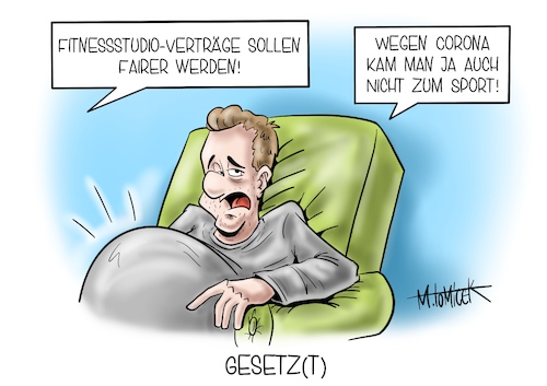 Cartoon: Gesetzt (medium) by Mirco Tomicek tagged koalition,eu,europa,fitness,fitnessstudion,gym,studio,training,sport,corona,lockdown,shutdown,covid19,pandemie,virus,impfung,verbraucher,verbraucherverträge,verträge,handy,internetanbieter,internetverträge,handytarife,handyverträge,fair,faire,gesetz,gesetzte,tarife,fallen,telefon,telefonunternehmen,faul,cartoon,karikatur,pressekarikatur,mirco,tomicek,koalition,eu,europa,fitness,fitnessstudion,gym,studio,training,sport,corona,lockdown,shutdown,covid19,pandemie,virus,impfung,verbraucher,verbraucherverträge,verträge,handy,internetanbieter,internetverträge,handytarife,handyverträge,fair,faire,gesetz,gesetzte,tarife,fallen,telefon,telefonunternehmen,faul,cartoon,karikatur,pressekarikatur,mirco,tomicek