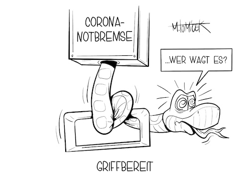 Cartoon: Griffbereit (medium) by Mirco Tomicek tagged corona,notbremse,coronanotbremse,not,bremse,coronabremse,covid19,virus,pandemie,lockdown,shutdown,verschärfungen,verschärfung,maßnahmen,inzidenzwert,inzidenz,rki,wert,länder,bund,deutschland,regeln,cartoon,karikatur,pressekarikatur,mirco,tomicek,corona,notbremse,coronanotbremse,not,bremse,coronabremse,covid19,virus,pandemie,lockdown,shutdown,verschärfungen,verschärfung,maßnahmen,inzidenzwert,inzidenz,rki,wert,länder,bund,deutschland,regeln,cartoon,karikatur,pressekarikatur,mirco,tomicek