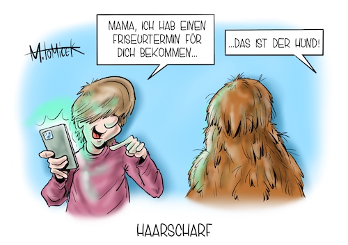 Cartoon: Haarscharf (medium) by Mirco Tomicek tagged lockdown,shutdown,corona,gipfel,angela,merkel,kita,kitas,schulen,schule,schüler,lehrer,friseur,friseure,friseurinnen,haarstudio,haare,hund,öffnen,öffnung,vorzeitig,beschlüsse,maßnahmen,verlängerung,covid19,friseurtermin,cartoon,karikatur,pressekarikatur,mirco,tomicek,lockdown,shutdown,corona,gipfel,angela,merkel,kita,kitas,schulen,schule,schüler,lehrer,friseur,friseure,friseurinnen,haarstudio,haare,hund,öffnen,öffnung,vorzeitig,beschlüsse,maßnahmen,verlängerung,covid19,friseurtermin,cartoon,karikatur,pressekarikatur,mirco,tomicek