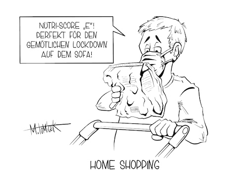 Cartoon: Home Shopping (medium) by Mirco Tomicek tagged nutri,score,nutriscore,lebensmittel,lebensmittelampel,ampel,ernährung,gesund,ernähren,gesundheit,essen,food,deutschland,lockdown,shutdown,lock,down,corona,covid19,sofa,couch,virus,home,homeoffice,einkaufen,hamstern,einkäufe,shopping,teil,teillockdown,karikatur,cartoon,pressekarikatur,mirco,tomicek,nutri,score,nutriscore,lebensmittel,lebensmittelampel,ampel,ernährung,gesund,ernähren,gesundheit,essen,food,deutschland,lockdown,shutdown,lock,down,corona,covid19,sofa,couch,virus,home,homeoffice,einkaufen,hamstern,einkäufe,shopping,teil,teillockdown,karikatur,cartoon,pressekarikatur,mirco,tomicek