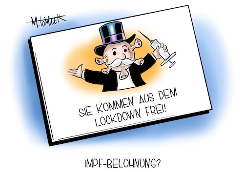 Cartoon: Impf-Belohnung? (medium) by Mirco Tomicek tagged corona,covid19,impfung,impfe,impfungen,geimpft,impfkampagne,kampagne,belohnung,belohnungen,jens,spahn,gesundheit,gesundheitsminister,sonder,sonderrechte,sonderrecht,immun,rechte,lockdown,lock,down,shutdown,risiko,risikogruppe,quer,querdenker,virus,viren,fallzahl,infiziert,ansteckung,ansteckungsgefahr,monopoly,guy,gefängnisfrei,cartoon,karikatur,pressekarikatur,mirco,tomicek,corona,covid19,impfung,impfe,impfungen,geimpft,impfkampagne,kampagne,belohnung,belohnungen,jens,spahn,gesundheit,gesundheitsminister,sonder,sonderrechte,sonderrecht,immun,rechte,lockdown,lock,down,shutdown,risiko,risikogruppe,quer,querdenker,virus,viren,fallzahl,infiziert,ansteckung,ansteckungsgefahr,monopoly,guy,gefängnisfrei,cartoon,karikatur,pressekarikatur,mirco,tomicek