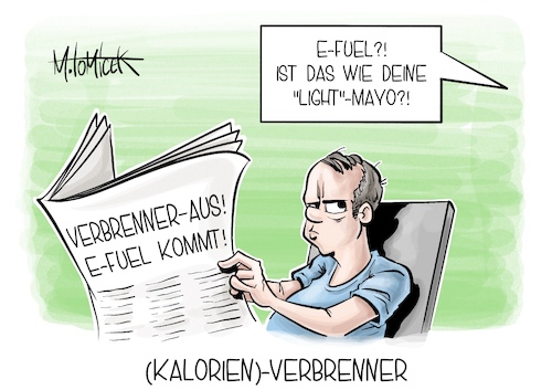 Cartoon: Kalorien-Verbrenner (medium) by Mirco Tomicek tagged autos,2035,verbrenner,aus,verbrennungsmotor,motor,motoren,diesel,benzin,fuel,synthetisch,neuwagen,wagen,automobil,zulassung,klima,klimaschutzpaket,paket,emission,emissionsfrei,cartoon,karikatur,pressekarikatur,mirco,tomicek,autos,2035,verbrenner,aus,verbrennungsmotor,motor,motoren,diesel,benzin,fuel,synthetisch,neuwagen,wagen,automobil,zulassung,klima,klimaschutzpaket,paket,emission,emissionsfrei,cartoon,karikatur,pressekarikatur,mirco,tomicek