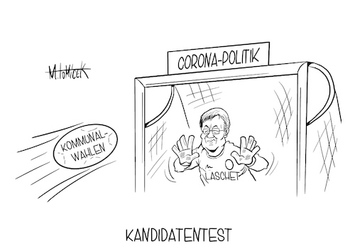 Cartoon: Kandidatentest (medium) by Mirco Tomicek tagged kommunalwahlen,kommunal,wahlen,nrw,nordrhein,westfalen,armin,laschet,fußball,dfb,pokal,start,minister,düsseldorf,corona,politik,kanzlerkandidat,kanzlerfrage,kandidat,cartoon,karikatur,mirco,tomicek,kommunalwahlen,kommunal,wahlen,nrw,nordrhein,westfalen,armin,laschet,fußball,dfb,pokal,start,minister,düsseldorf,corona,politik,kanzlerkandidat,kanzlerfrage,kandidat,cartoon,karikatur,mirco,tomicek