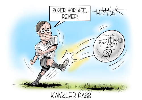 Cartoon: Kanzler-Pass (medium) by Mirco Tomicek tagged landtagswahl,landtag,sachsen,anhalt,reiner,haseloff,sieg,cdu,wahl,wahlen,minister,armin,laschet,bundestagswahl,berlin,koalition,jamaika,kenia,deutschland,fußball,em,pass,vorlage,cartoon,karikatur,pressekarikatur,mirco,tomicek,landtagswahl,landtag,sachsen,anhalt,reiner,haseloff,sieg,cdu,wahl,wahlen,minister,armin,laschet,bundestagswahl,berlin,koalition,jamaika,kenia,deutschland,fußball,em,pass,vorlage,cartoon,karikatur,pressekarikatur,mirco,tomicek