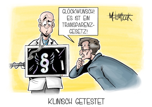 Cartoon: Klinisch getestet (medium) by Mirco Tomicek tagged transparenzgesetz,transparenz,gesetz,klinik,kliniken,krankenhaus,krankenhäuser,krankenhausreform,reform,karl,lauterbach,klinikreform,kliniksterben,arzt,ärzte,vermittlungsausschuss,gesundheit,karikatur,pressekarikatur,cartoon,mirco,tomicek,transparenzgesetz,transparenz,gesetz,klinik,kliniken,krankenhaus,krankenhäuser,krankenhausreform,reform,karl,lauterbach,klinikreform,kliniksterben,arzt,ärzte,vermittlungsausschuss,gesundheit,karikatur,pressekarikatur,cartoon,mirco,tomicek