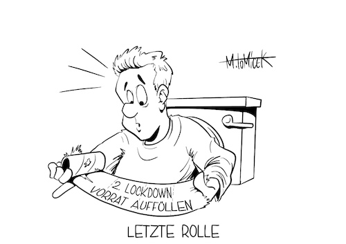 Cartoon: Letzte Rolle (medium) by Mirco Tomicek tagged lockdown,lock,down,corona,covid19,maßnahmen,regeln,coronamaßnahmen,coronaregeln,beschränkungen,light,homeoffice,toilettenpapier,klopapier,papier,vorrat,hamster,hamstern,hamsterkäufe,einkäufe,einkaufen,hamsterkauf,kauf,vorräte,rolle,eu,deutschland,bundesregierung,angela,merkel,welle,cartoon,karikatur,pressekarikatur,mirco,tomicek,lockdown,lock,down,corona,covid19,maßnahmen,regeln,coronamaßnahmen,coronaregeln,beschränkungen,light,homeoffice,toilettenpapier,klopapier,papier,vorrat,hamster,hamstern,hamsterkäufe,einkäufe,einkaufen,hamsterkauf,kauf,vorräte,rolle,eu,deutschland,bundesregierung,angela,merkel,welle,cartoon,karikatur,pressekarikatur,mirco,tomicek