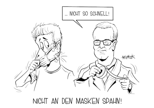 Cartoon: Maskenpflicht Lockerung? (medium) by Mirco Tomicek tagged corona,covid19,jens,spahn,masken,maskenpflicht,urlaub,coronawelle,welle,reisen,lockerung,gesundheit,gesundheitsministerium,virus,warnung,abschaffung,pflicht,karikatur,cartoon,mirco,tomicek,corona,covid19,jens,spahn,masken,maskenpflicht,urlaub,coronawelle,welle,reisen,lockerung,gesundheit,gesundheitsministerium,virus,warnung,abschaffung,pflicht,karikatur,cartoon,mirco,tomicek