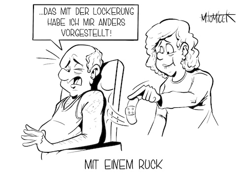 Mit einem Ruck