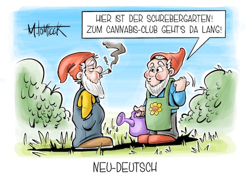 Cartoon: Neu-Deutsch (medium) by Mirco Tomicek tagged bundestag,abstimmen,abstimmung,teil,legalisierung,cannabis,legal,cannabislegalisierung,hanf,thc,marihuana,anpflanzen,anbau,joint,kiffen,gartenzwerge,deutschland,politik,gesundheit,cartoon,karikatur,pressekarikatur,mirco,tomicek,bundestag,abstimmen,abstimmung,teil,legalisierung,cannabis,legal,cannabislegalisierung,hanf,thc,marihuana,anpflanzen,anbau,joint,kiffen,gartenzwerge,deutschland,politik,gesundheit,cartoon,karikatur,pressekarikatur,mirco,tomicek