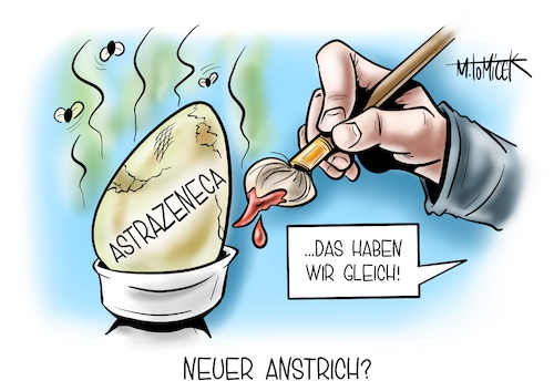 Cartoon: Neuer Anstrich? (medium) by Mirco Tomicek tagged astrazeneca,astra,vaxzevria,umbenennen,umbenannt,eu,pharma,pharmaunternehmen,coronavirus,corona,covid19,impfstoff,impfstoffe,impfungen,vermarktet,vermarkten,namen,namensänderung,änderung,geändert,eier,ostereier,ostern,osterfeiertage,feiertage,anstrich,bemalen,cartoon,karikatur,pressekarikatur,mirco,tomicek,astrazeneca,astra,vaxzevria,umbenennen,umbenannt,eu,pharma,pharmaunternehmen,coronavirus,corona,covid19,impfstoff,impfstoffe,impfungen,vermarktet,vermarkten,namen,namensänderung,änderung,geändert,eier,ostereier,ostern,osterfeiertage,feiertage,anstrich,bemalen,cartoon,karikatur,pressekarikatur,mirco,tomicek