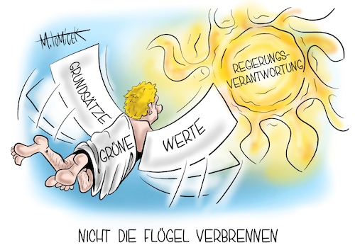 Nicht die Flügel verbrennen