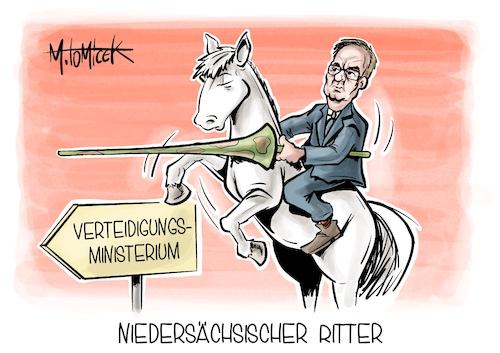 Cartoon: Niedersächsischer Ritter (medium) by Mirco Tomicek tagged boris,pistorius,spd,verteidigungsminister,verteidigungsministerium,niedersachen,innenminister,minister,bundeswehr,nachfolger,lambrecht,militär,cartoon,karikatur,pressekarikatur,mirco,tomicek,boris,pistorius,spd,verteidigungsminister,verteidigungsministerium,niedersachen,innenminister,minister,bundeswehr,nachfolger,lambrecht,militär,cartoon,karikatur,pressekarikatur,mirco,tomicek